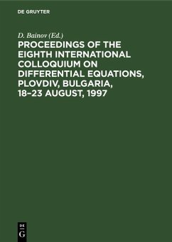 Cover Proceedings of the Eighth International Colloquium on Differential Equations, Plovdiv, Bulgaria, 18-23 August, 1997 (eBook, PDF)