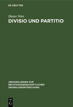 Cover Divisio und Partitio (eBook, PDF)
