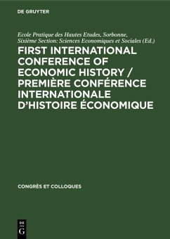 Cover First International Conference of Economic History / Première Conférence internationale d'histoire économique (eBook, PDF)