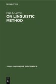 On Linguistic Method (eBook, PDF) On Linguistic Method (eBook, PDF)