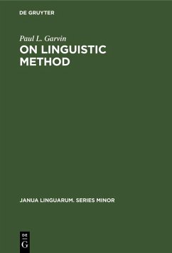 On Linguistic Method (eBook, PDF) - Garvin, Paul L.