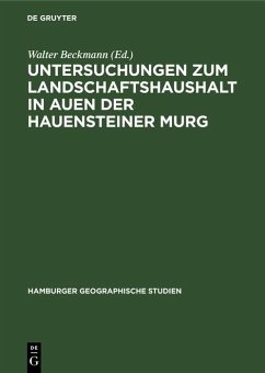 Cover Untersuchungen zum Landschaftshaushalt in Auen der Hauensteiner Murg (eBook, PDF)