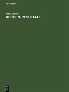 Rechen-Resultate (eBook, PDF) - Triebel, Franz