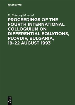 Proceedings of the Fourth International Colloquium on Differential Equations, Plovdiv, Bulgaria, 18-22 August 1993 (eBook, PDF)