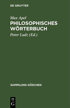 Philosophisches Wörterbuch (eBook, PDF) - Apel, Max