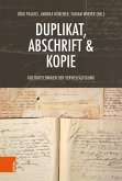 Duplikat, Abschrift & Kopie (eBook, PDF)