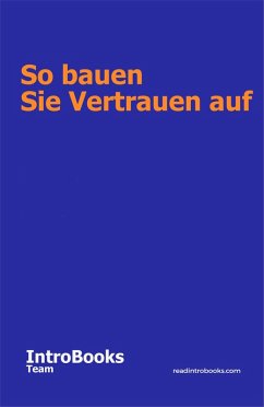 Cover So bauen Sie Vertrauen auf (eBook, ePUB)