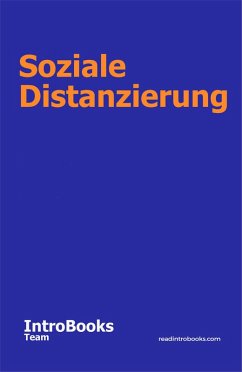 Cover Soziale Distanzierung (eBook, ePUB)