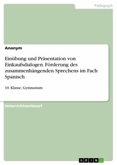 Einübung und Präsentation von Einkaufsdialogen. Förderung des zusammenhängenden Sprechens im Fach Spanisch (eBook, PDF)