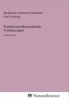 Cover Funktionentheoretische Vorlesungen
