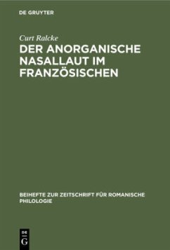 Cover Der Anorganische Nasallaut im Französischen