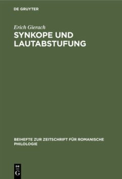 Synkope und Lautabstufung - Gierach, Erich