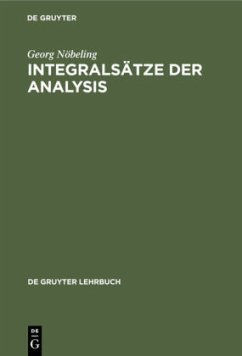 Integralsätze der Analysis - Nöbeling, Georg