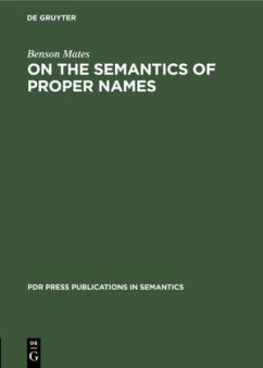 On the Semantics of Proper Names - Mates, Benson