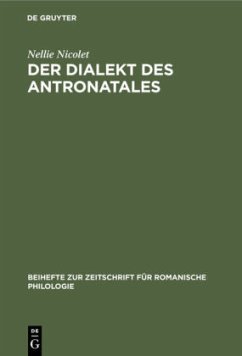 Der Dialekt des Antronatales - Nicolet, Nellie