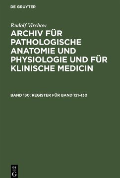 Register für Band 121¿130 - Virchow, Rudolf