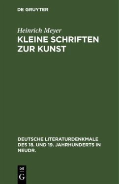 Kleine Schriften zur Kunst - Meyer, Heinrich