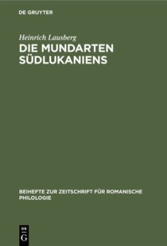 Die Mundarten Südlukaniens - Lausberg, Heinrich