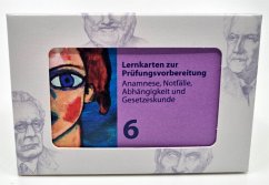 Anamnese, Notfälle, Abhängigkeit und Gesetzeskunde, 200 Lernkarten / Heilpraktiker Psychotherapie 6