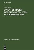 Umsatzsteuergesetz (UStG) vom 16. Oktober 1934