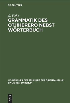 Grammatik des Otjiherero nebst Wörterbuch