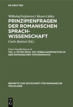 Peter Skok: Die Verbalkomposition in der romanischen Toponomastik - Skok, Peter;Richter, Elise;Sperber, Alice