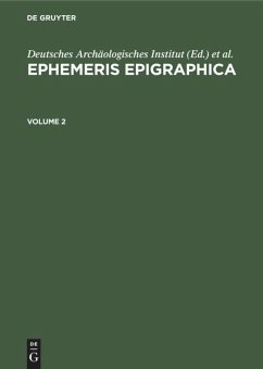 Cover Ephemeris Epigraphica. Volume 2