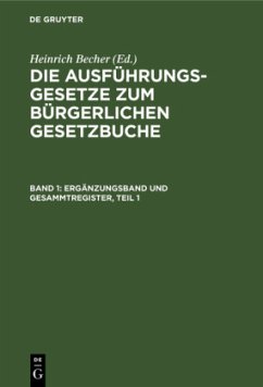 Cover Ergänzungsband und Gesammtregister, Teil 1