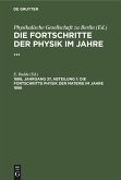 Die Fortschritte Physik der Materie im Jahre 1886