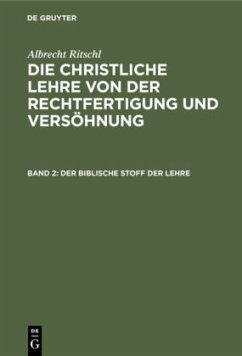 Der biblische Stoff der Lehre - Ritschl, Albrecht