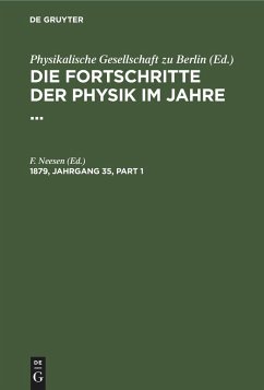 Die Fortschritte der Physik im Jahre .... 1879, Jahrgang 35