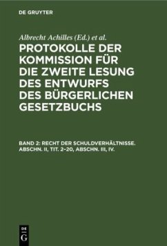 Recht der Schuldverhältnisse. Abschn. II, Tit. 2¿20, Abschn. III, IV.