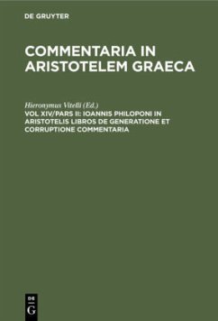 Ioannis Philoponi in Aristotelis libros de generatione et corruptione commentaria