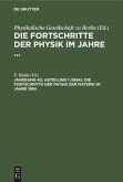 Die Fortschritte der Physik der Materie im Jahre 1884