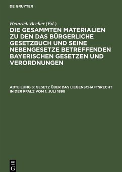 Gesetz über das Liegenschaftsrecht in der Pfalz vom 1. Juli 1898