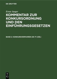 Konkursverfahren (§§ 71¿238.) - Jaeger, Ernst