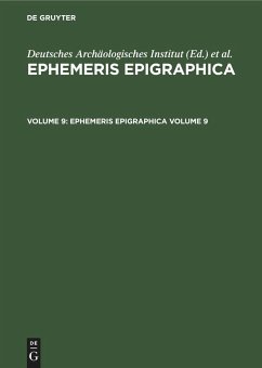 Ephemeris Epigraphica. Volume 9