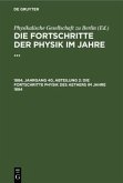 Die Fortschritte Physik des Aethers im Jahre 1884