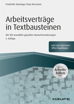 Arbeitsverträge in Textbausteinen - inkl. Arbeitshilfen online (eBook, ePUB) - Steininger, Friederike; Herrmann, Kaja