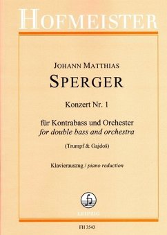 Konzert Nr. 1 für Kontrabass und Orchester / KlA - Sperger, Johannes