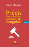 Précis du contentieux administratif congolais Tome 2