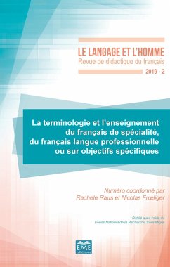 La terminologie et l'enseignement du français de spécialité, du français langue professionnelle ou sur objectifs spécifiques - Raus, Rachele; Froeliger, Nicolas