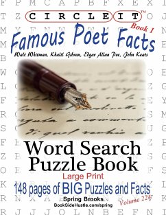 Circle It, Famous Poet Facts, Book 1, Word Search, Puzzle Book