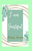 I am Grateful Writing Journal - Lime Green Brown Frame - Floral Color Interior And Sections To Write People And Places