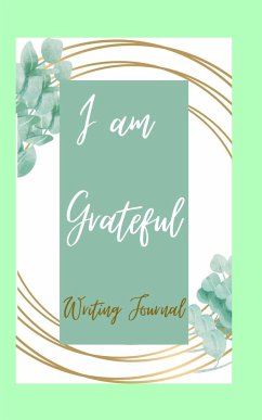 I am Grateful Writing Journal - Lime Green Brown Frame - Floral Color Interior And Sections To Write People And Places - Toqeph