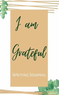 I am Grateful Writing Journal - Brown Green Framed - Floral Color Interior And Sections To Write People And Places - Toqeph