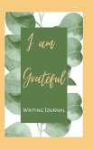 I am Grateful Writing Journal - Cream Green Frame - Floral Color Interior And Sections To Write People And Places