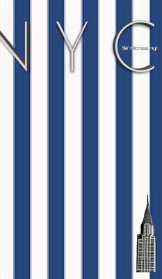 NYC Chrysler building blue and white stipe grid page style $ir Michael Limited edition - Huhn, Michael; Huhn, Michael