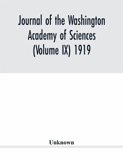 Journal of the Washington Academy of Sciences (Volume IX) 1919 - Unknown
