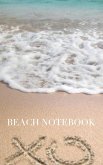 Beach xoxo Blank cream color Page refection notebook